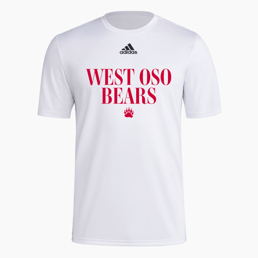West Oso Bears <span class="pdp-name-mascot">West Oso Bears</span> adidas Men's Pre-Game Badge of Sport Short Sleeve Tee