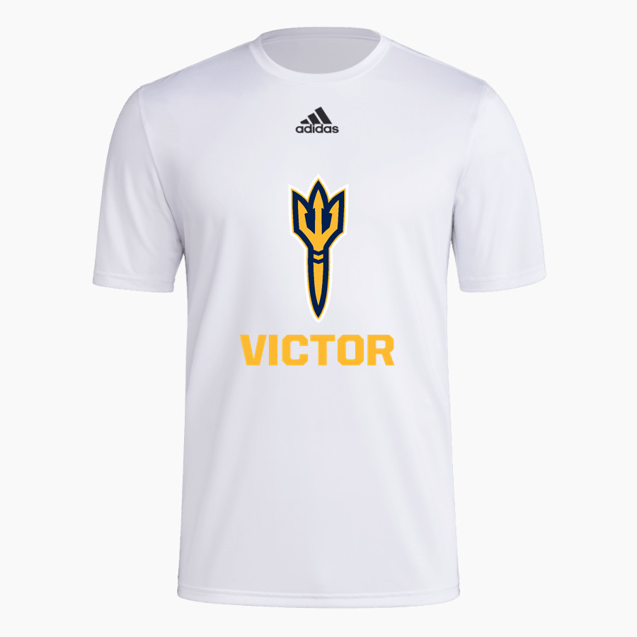 Victor Blue Devils <span class="pdp-name-mascot">Victor Blue Devils</span> adidas Men's Short-Sleeve Pre-Game Badge of Sport Tee
