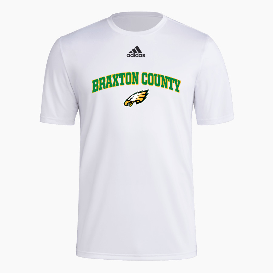 BRAXTON COUNTY HIGH SCHOOL EAGLES <span class="pdp-name-mascot">BRAXTON COUNTY EAGLES</span> adidas Men's Short-Sleeve Pre-Game Badge of Sport Tee