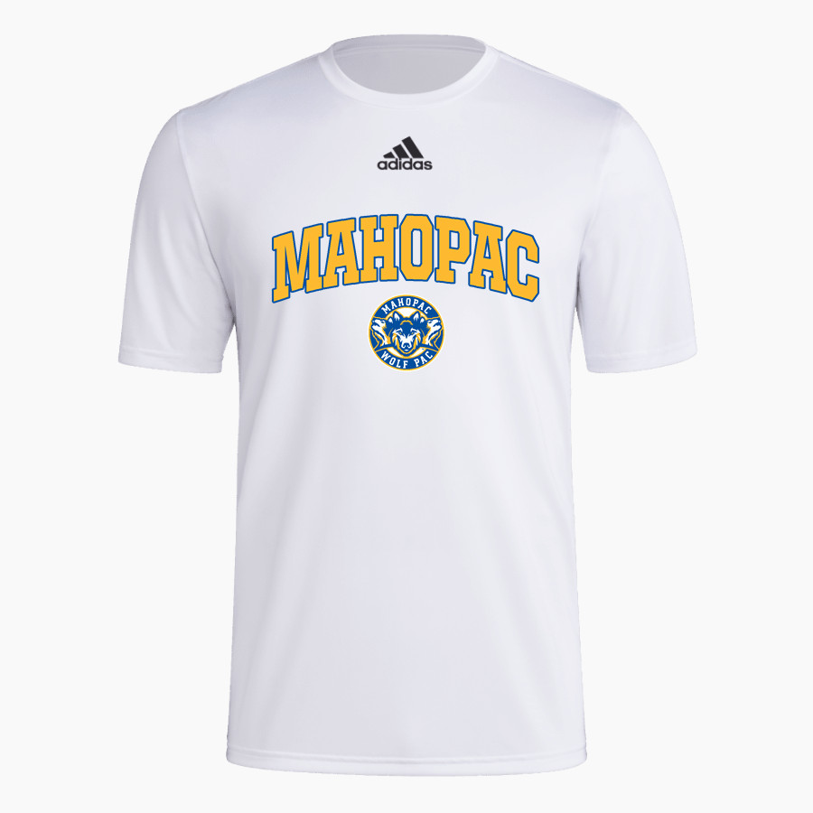 MAHOPAC HIGH SCHOOL Wolf Pac <span class="pdp-name-mascot">MAHOPAC INDIANS</span> adidas Men's Pre-Game Badge of Sport Short Sleeve Tee