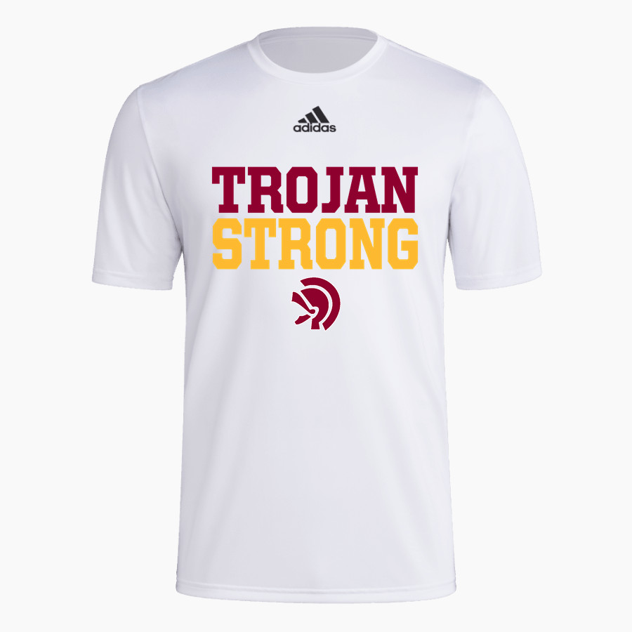LASSITER HIGH SCHOOL TROJANS adidas Men's Short-Sleeve Pre-Game Badge of Sport Tee