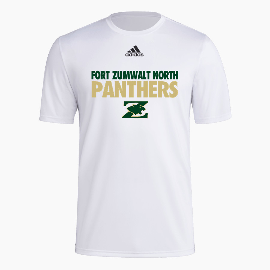 FORT ZUMWALT NORTH HIGH SCHOOL PANTHERS <span class="pdp-name-mascot">FORT ZUMWALT NORTH PANTHERS</span> adidas Men's Pre-Game Badge of Sport Short Sleeve Tee