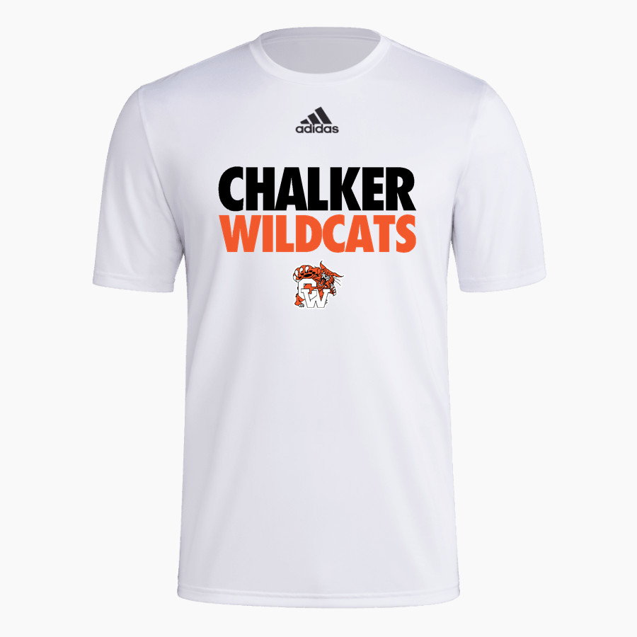 CHALKER HIGH SCHOOL WILDCATS <span class="pdp-name-mascot">CHALKER WILDCATS</span> adidas Men's Short-Sleeve Pre-Game Badge of Sport Tee