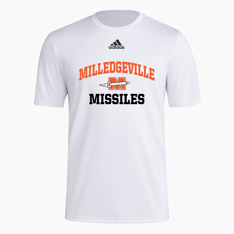 Milledgeville Missiles <span class="pdp-name-mascot">Milledgeville High School Missiles</span> adidas Men's Short-Sleeve Pre-Game Badge of Sport Tee
