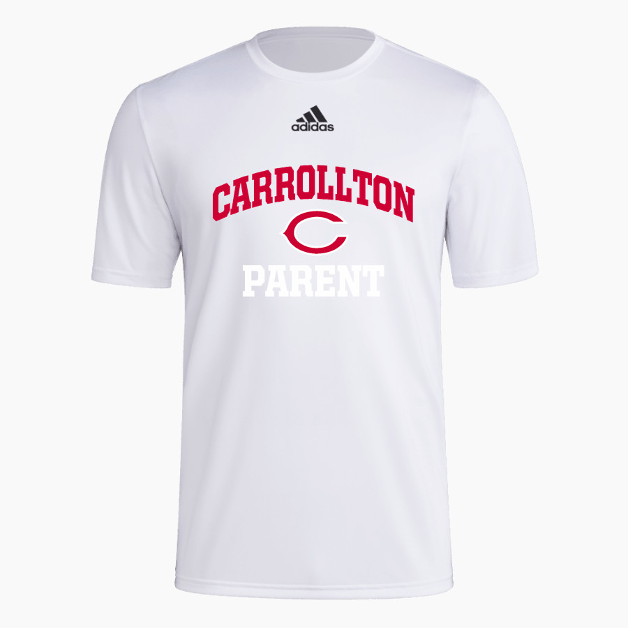 CARROLLTON HIGH SCHOOL TROJANS <span class="pdp-name-mascot">CARROLLTON TROJANS</span> adidas Men's Short-Sleeve Pre-Game Badge of Sport Tee
