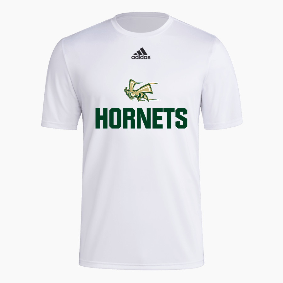 MINERAL SPRINGS HIGH SCHOOL HORNETS <span class="pdp-name-mascot">MINERAL SPRINGS HORNETS</span> adidas Men's Short-Sleeve Pre-Game Badge of Sport Tee