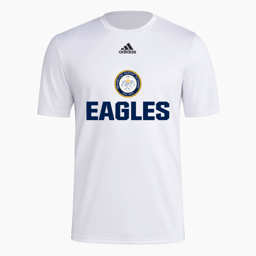 Brooklane Baptist Eagles adidas Men's Short-Sleeve Pre-Game Badge of Sport Tee