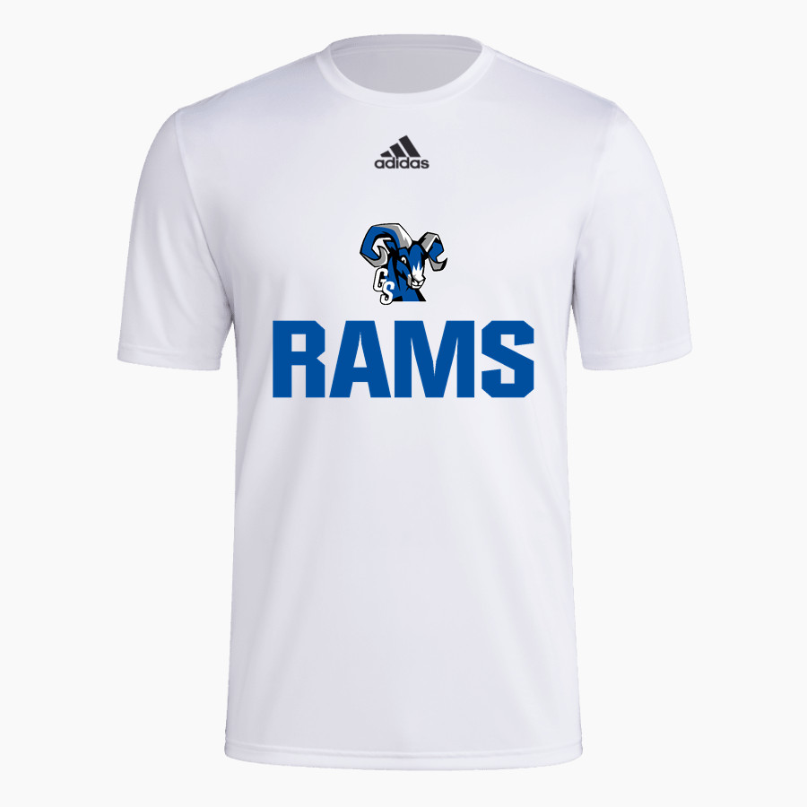 Good Shepherd Rams <span class="pdp-name-mascot">Good Shepherd School Rams</span> adidas Men's Pre-Game Badge of Sport Short Sleeve Tee