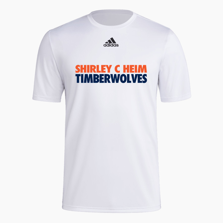 Shirley C Heim Timberwolves <span class="pdp-name-mascot">Shirley C Heim Timberwolves</span> adidas Men's Pre-Game Badge of Sport Short Sleeve Tee