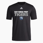 Bay Ridge Prep Tigers adidas Men's Short-Sleeve Pre-Game Badge of Sport Tee Front Thumbnail