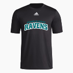 AUBURN RIVERSIDE HIGH SCHOOL RAVENS adidas Men's Short-Sleeve Pre-Game Badge of Sport Tee Front Thumbnail