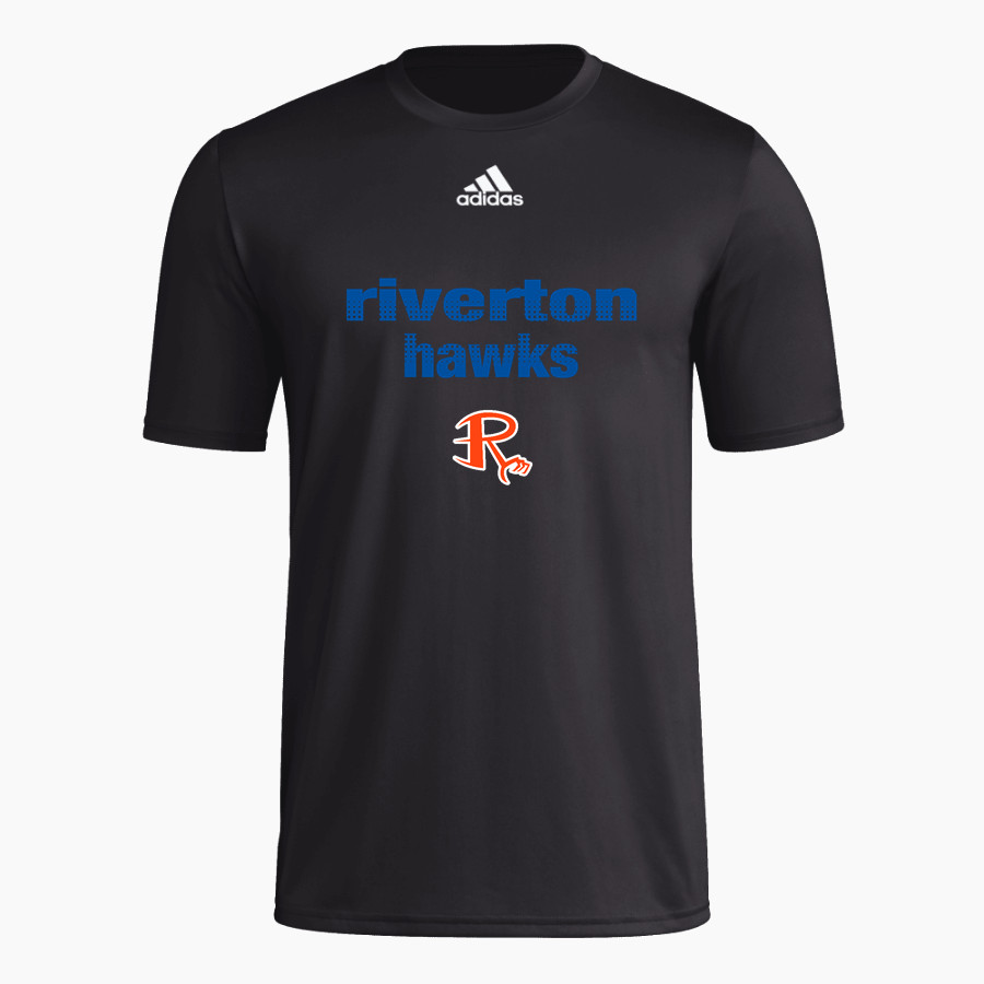 Riverton Hawks <span class="pdp-name-mascot">Riverton</span> adidas Men's Short-Sleeve Pre-Game Badge of Sport Tee
