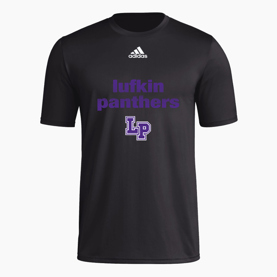 LUFKIN HIGH SCHOOL PANTHERS <span class="pdp-name-mascot">LUFKIN PANTHERS</span> adidas Men's Short-Sleeve Pre-Game Badge of Sport Tee