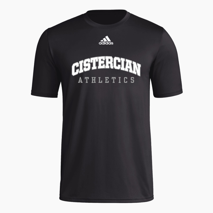 CISTERCIAN PREPARATORY SCHOOL HAWKS adidas Men's Short-Sleeve Pre-Game Badge of Sport Tee