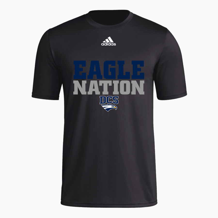 DUBOIS CHRISTIAN SCHOOLS EAGLES <span class="pdp-name-mascot">DUBOIS EAGLES</span> adidas Men's Short-Sleeve Pre-Game Badge of Sport Tee