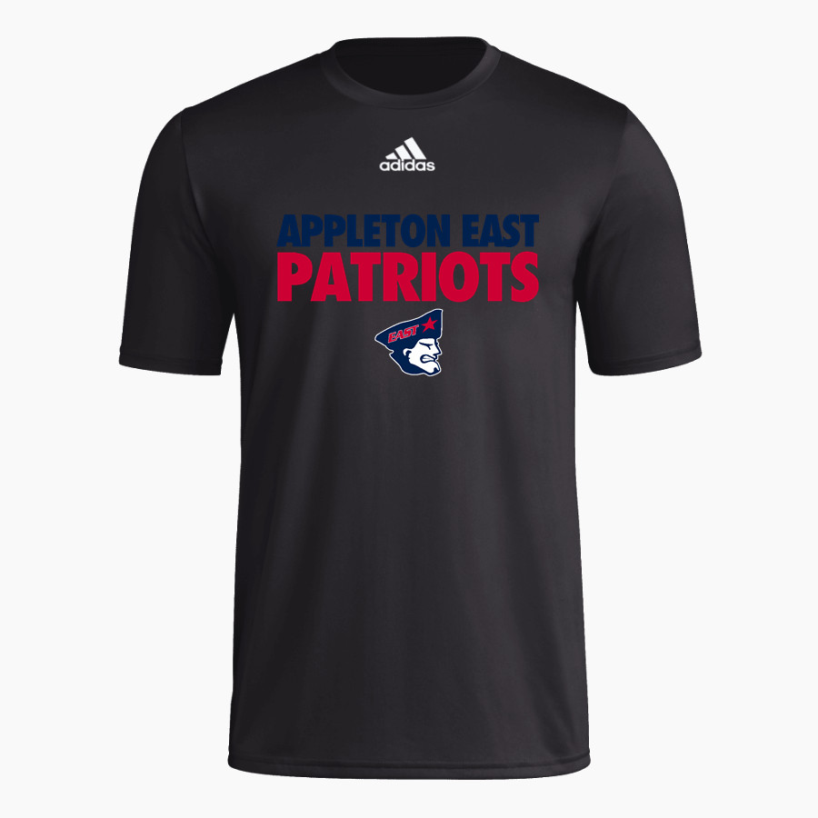 APPLETON EAST PATRIOTS <span class="pdp-name-mascot">EAST PATRIOTS</span> adidas Men's Pre-Game Badge of Sport Short Sleeve Tee