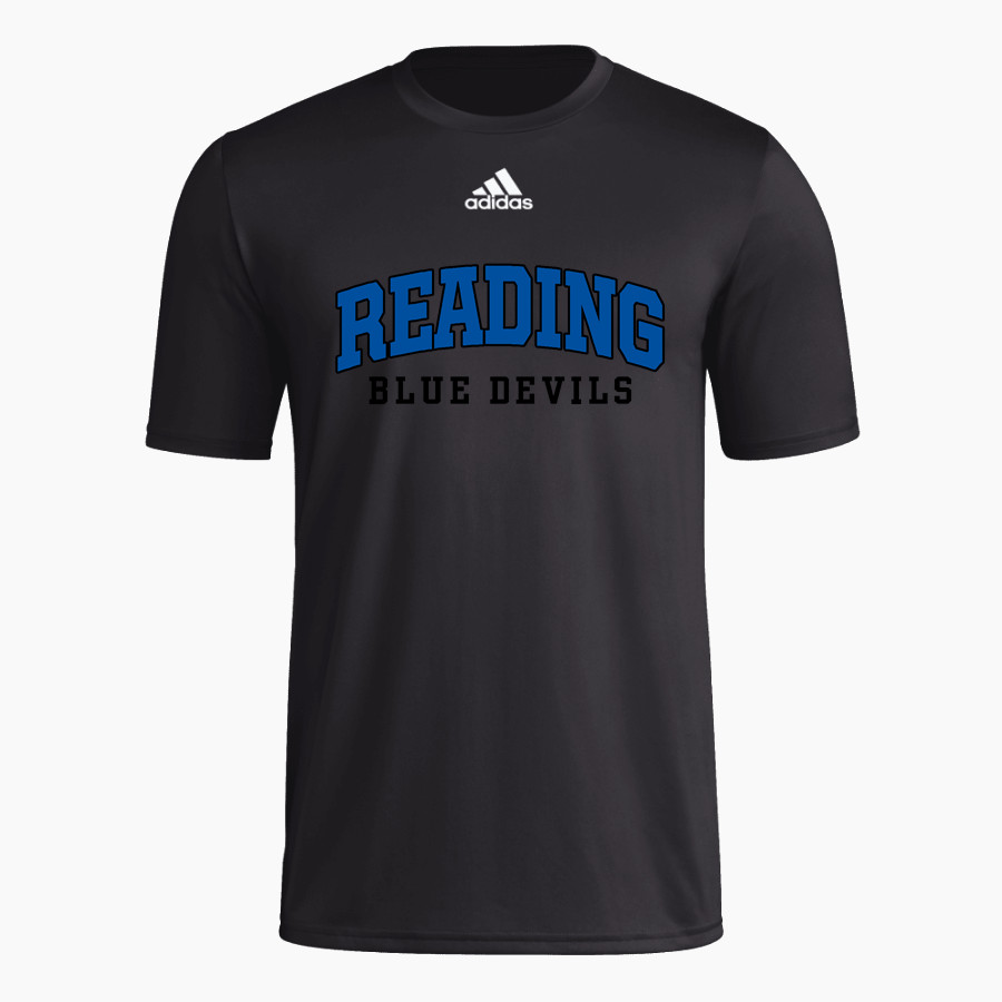 READING SENIOR HIGH SCHOOL BLUE DEVILS <span class="pdp-name-mascot">READING BLUE DEVILS</span> adidas Men's Pre-Game Badge of Sport Short Sleeve Tee