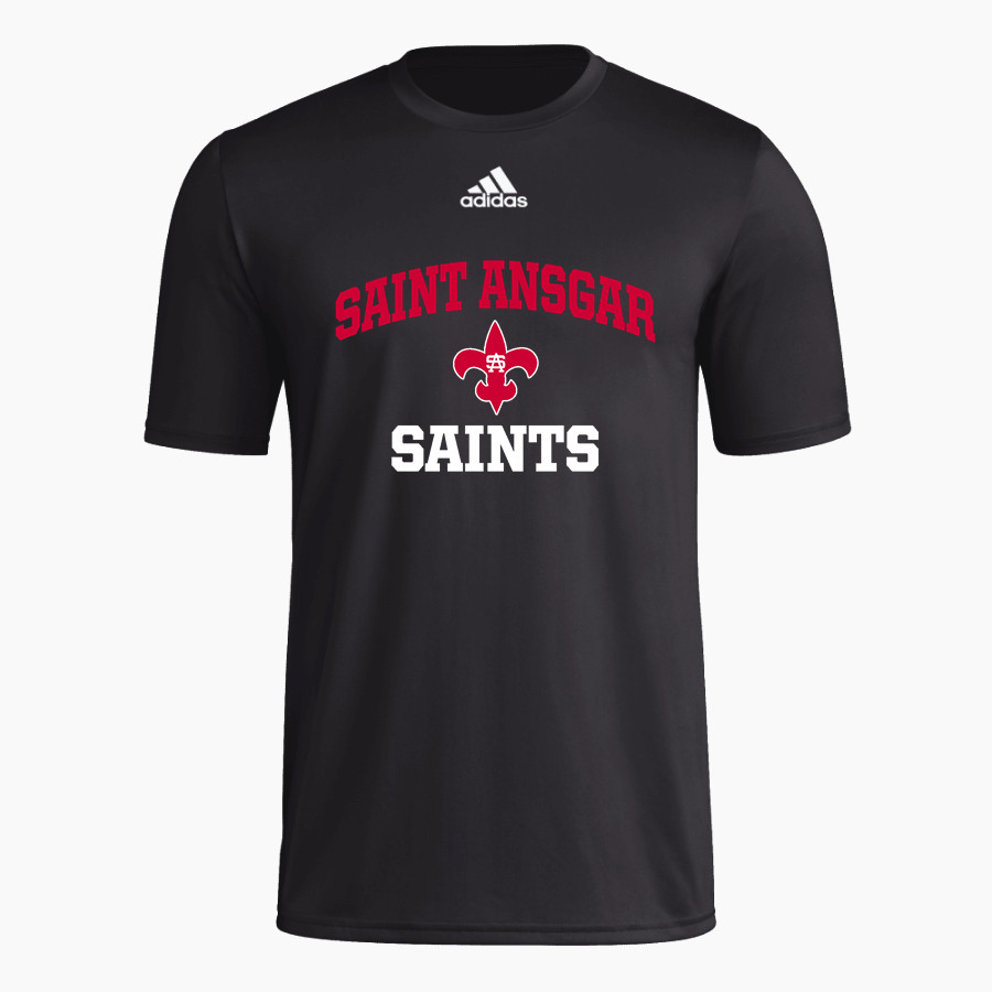 SAINT ANSGAR HIGH SCHOOL SAINTS <span class="pdp-name-mascot">SAINT ANSGAR SAINTS</span> adidas Men's Pre-Game Badge of Sport Short Sleeve Tee
