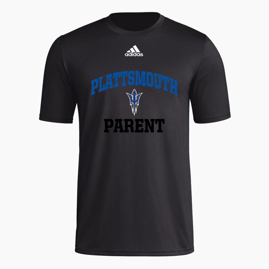 Plattsmouth High School Blue Devils <span class="pdp-name-mascot">Plattsmouth High School Blue Devils</span> adidas Men's Short-Sleeve Pre-Game Badge of Sport Tee