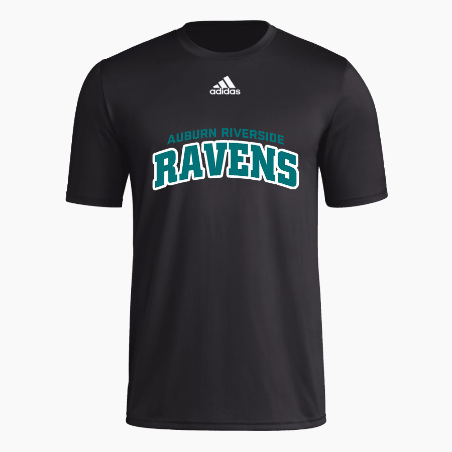 AUBURN RIVERSIDE HIGH SCHOOL RAVENS adidas Men's Short-Sleeve Pre-Game Badge of Sport Tee