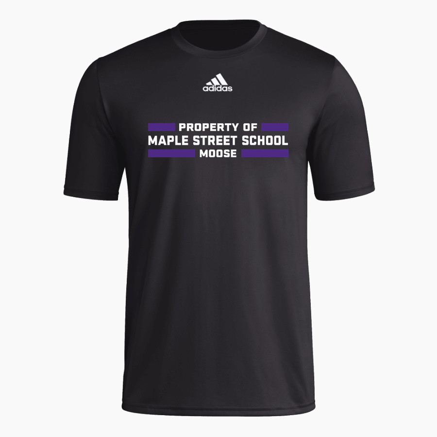 Maple Street School Moose <span class="pdp-name-mascot">Maple Street School Moose</span> adidas Men's Pre-Game Badge of Sport Short Sleeve Tee