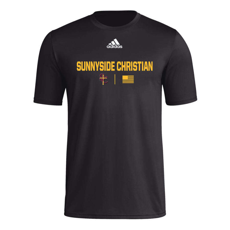 Sunnyside Christian Knights <span class="pdp-name-mascot">Sunnyside Christian Knights</span> adidas Men's Pre-Game Badge of Sport Short Sleeve Tee