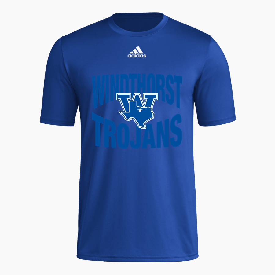 WINDTHORST HIGH SCHOOL TROJANS <span class="pdp-name-mascot">WINDTHORST TROJANS</span> adidas Men's Pre-Game Badge of Sport Short Sleeve Tee