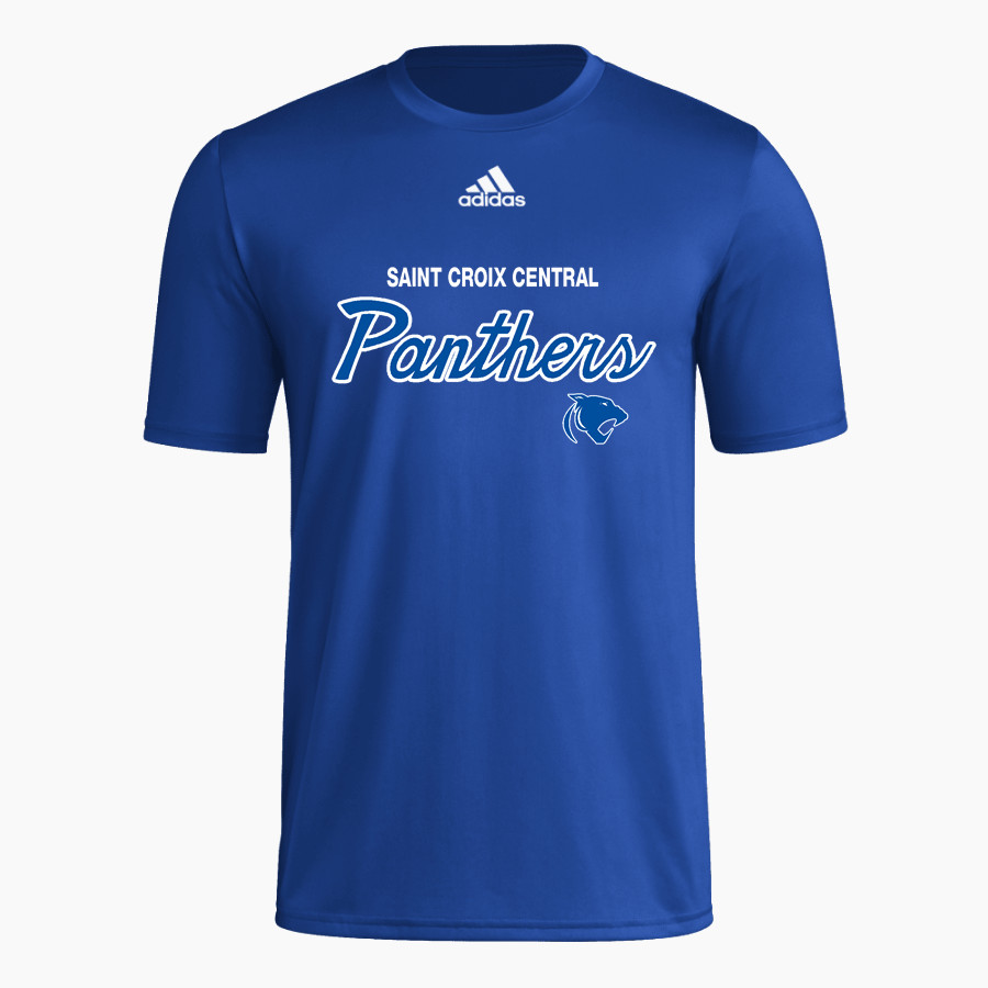 Saint Croix Central Panthers <span class="pdp-name-mascot">Saint Croix Central Panthers</span> adidas Men's Short-Sleeve Pre-Game Badge of Sport Tee