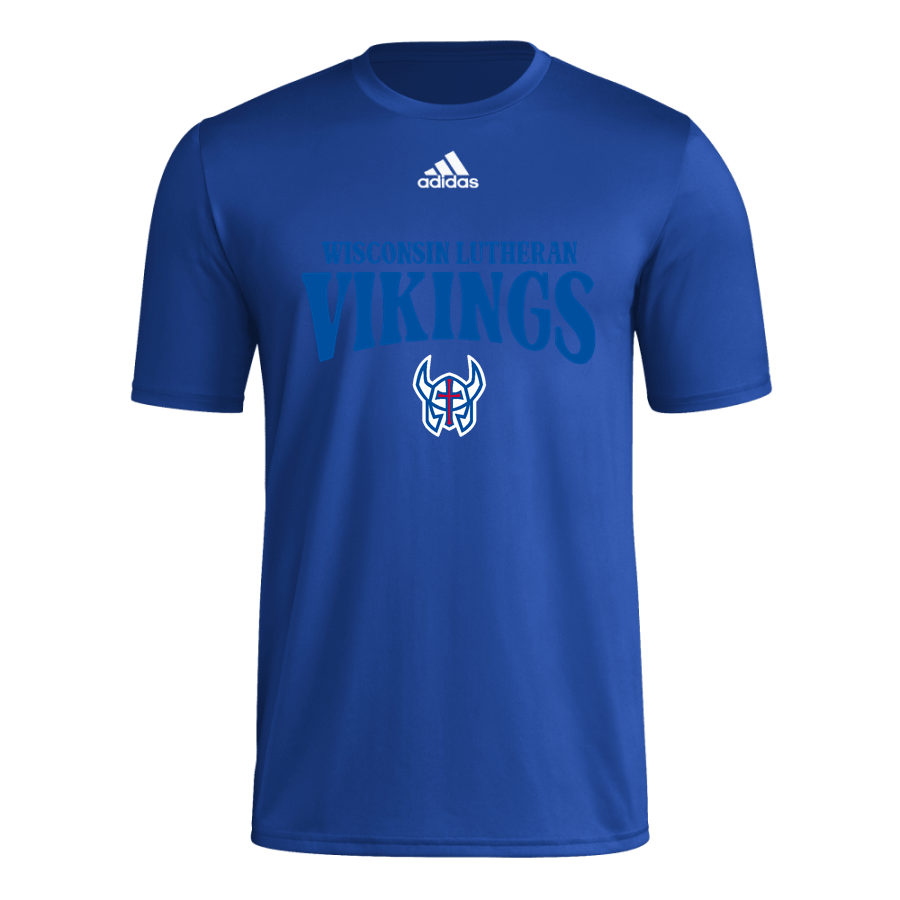 Wisconsin Lutheran Vikings <span class="pdp-name-mascot">Wisconsin Lutheran Vikings</span> adidas Men's Pre-Game Badge of Sport Short Sleeve Tee
