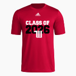 Wittenberg University Tigers <span class="pdp-name-mascot">Wittenberg University Tigers</span> adidas Men's Pre-Game Badge of Sport Short Sleeve Tee Front Thumbnail