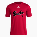HOKE COUNTY HIGH SCHOOL BUCKS <span class="pdp-name-mascot">HOKE COUNTY BUCKS</span> adidas Men's Short-Sleeve Pre-Game Badge of Sport Tee Front Thumbnail
