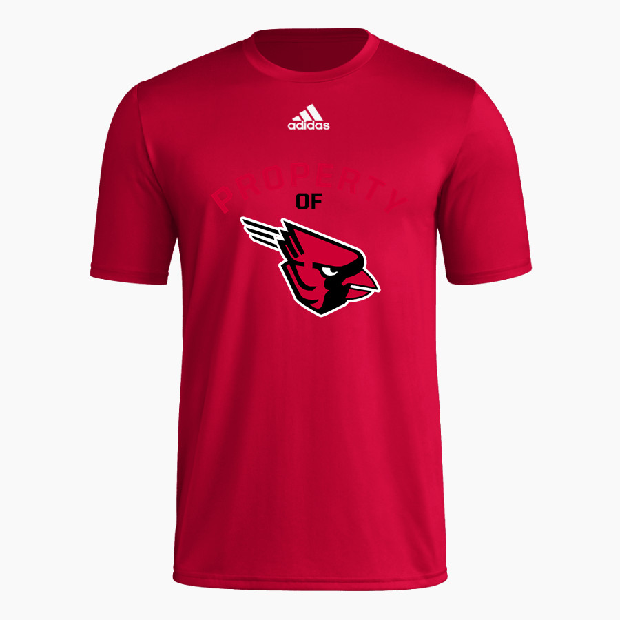 FORRESTON HIGH SCHOOL CARDINALS <span class="pdp-name-mascot">FORRESTON CARDINALS</span> adidas Men's Short-Sleeve Pre-Game Badge of Sport Tee
