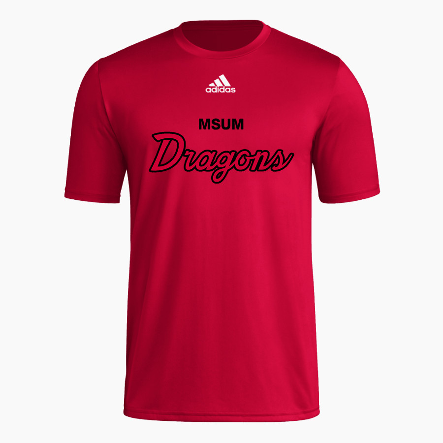 MSUM Dragons <span class="pdp-name-mascot">MSUM Dragons</span> adidas Men's Pre-Game Badge of Sport Short Sleeve Tee