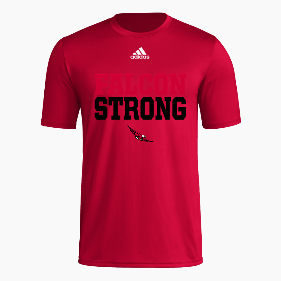 Browns River Falcons adidas Men's Short-Sleeve Pre-Game Badge of Sport Tee