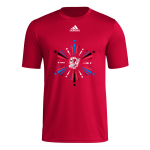 SANTIAM CHRISTIAN HIGH SCHOOL EAGLES <span class="pdp-name-mascot">SANTIAM CHRISTIAN EAGLES</span> adidas Men's Pre-Game Badge of Sport Short Sleeve Tee Front Thumbnail