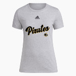 CRANDALL HIGH SCHOOL PIRATES adidas Women's Short-Sleeve Pre-Game Badge of Sport Tee Front Thumbnail