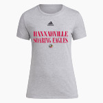 Hannahville Soaring Eagles <span class="pdp-name-mascot">Hannahville Indian School Eagles</span> adidas Women's Short-Sleeve Pre-Game Badge of Sport Tee Front Thumbnail