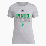 MORIARTY HIGH SCHOOL PINTOS adidas Women's Short-Sleeve Pre-Game Badge of Sport Tee Front Thumbnail