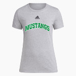 OVERTON HIGH SCHOOL MUSTANGS adidas Women's Short-Sleeve Pre-Game Badge of Sport Tee Front Thumbnail