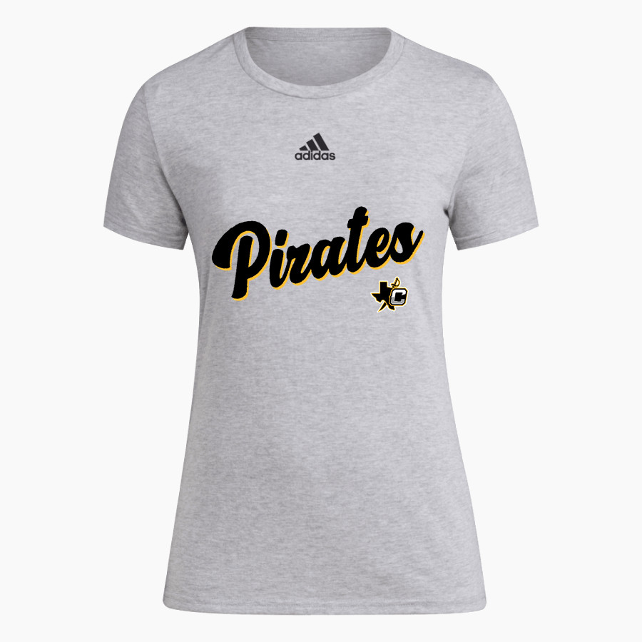 CRANDALL HIGH SCHOOL PIRATES adidas Women's Short-Sleeve Pre-Game Badge of Sport Tee