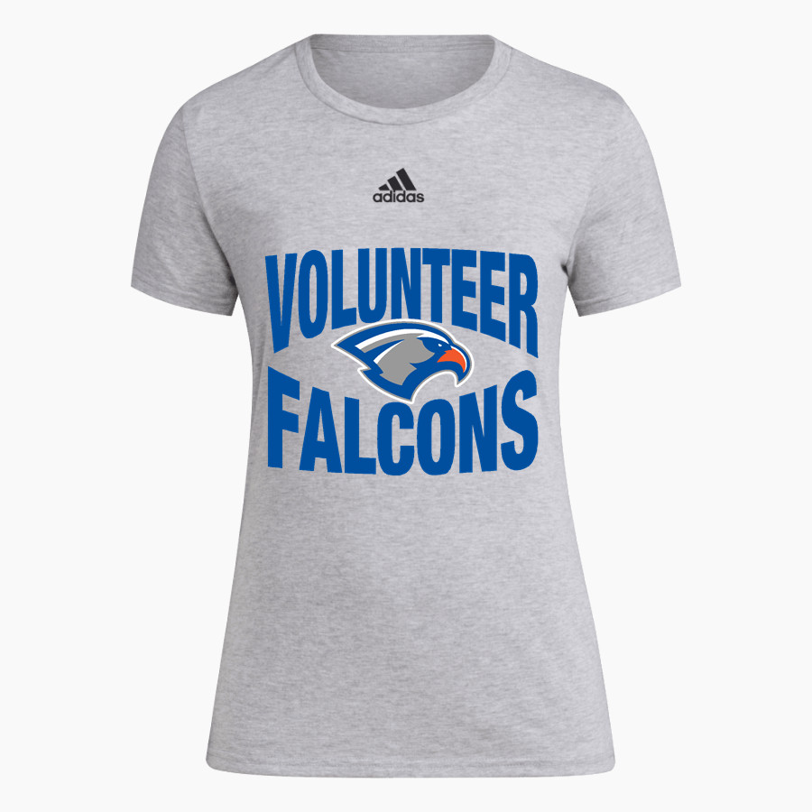VOLUNTEER HIGH SCHOOL FALCONS <span class="pdp-name-mascot">VOLUNTEER FALCONS</span> adidas Women's Short-Sleeve Pre-Game Badge of Sport Tee