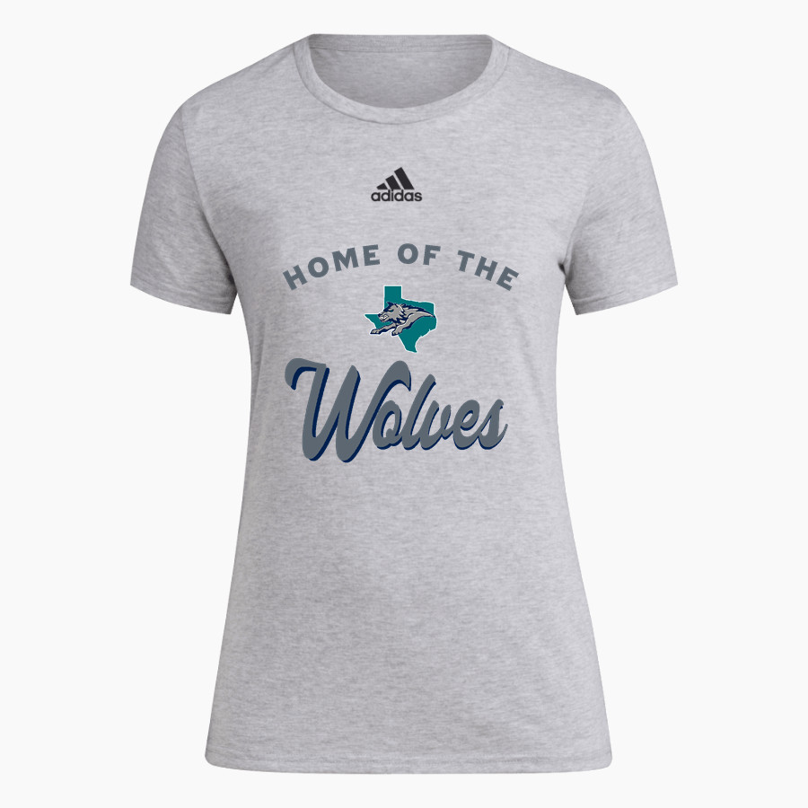 RANCHVIEW HIGH SCHOOL WOLVES <span class="pdp-name-mascot">RANCHVIEW WOLVES</span> adidas Women's Short-Sleeve Pre-Game Badge of Sport Tee
