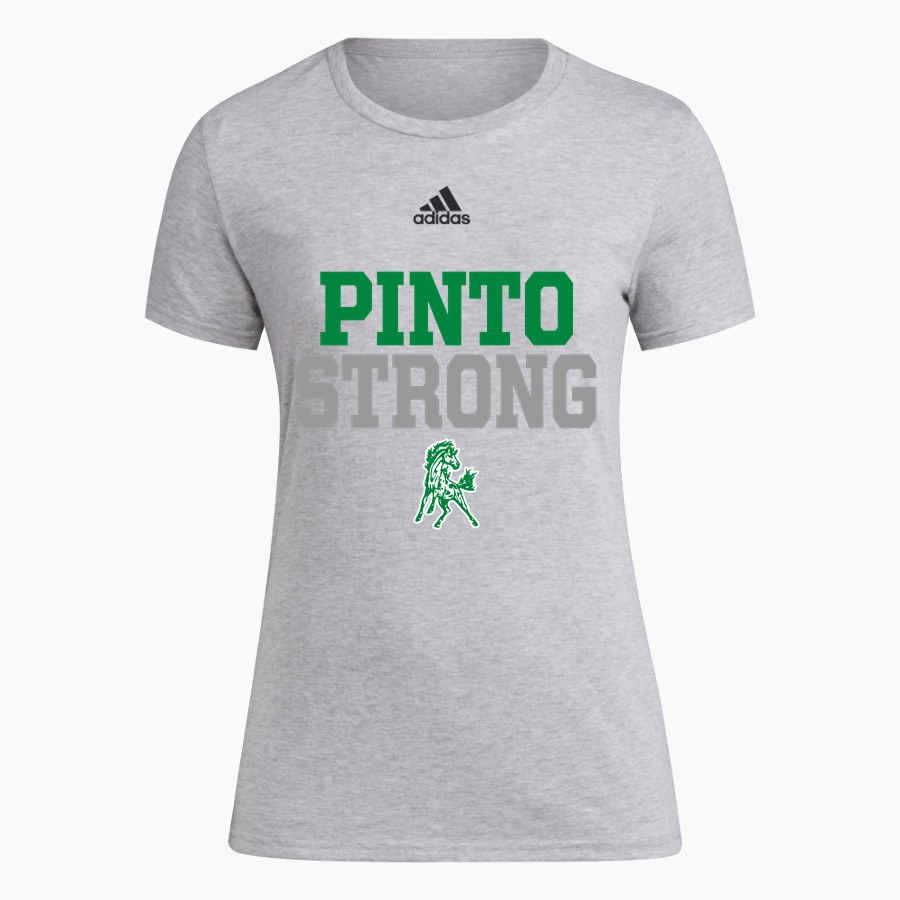 MORIARTY HIGH SCHOOL PINTOS adidas Women's Short-Sleeve Pre-Game Badge of Sport Tee