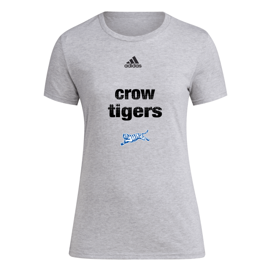 Crow Tigers <span class="pdp-name-mascot">Crow Middle School Tigers</span> adidas Women's Short-Sleeve Pre-Game Badge of Sport Tee