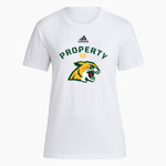 Northern Michigan Wildcats <span class="pdp-name-mascot">Northern Michigan Wildcats</span> adidas Women's Short-Sleeve Pre-Game Badge of Sport Tee Front Thumbnail
