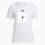 Niles North Vikings adidas Women's Short-Sleeve Pre-Game Badge of Sport Tee Front Thumbnail