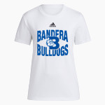 BANDERA HIGH SCHOOL BULLDOGS adidas Women's Short-Sleeve Pre-Game Badge of Sport Tee Front Thumbnail
