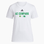 AZ Compass DRAGONS <span class="pdp-name-mascot">Compass Prep DRAGONS</span> adidas Women's Short-Sleeve Pre-Game Badge of Sport Tee Front Thumbnail