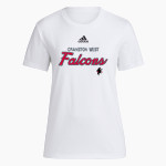 CRANSTON WEST HIGH SCHOOL FALCONS adidas Women's Short-Sleeve Pre-Game Badge of Sport Tee Front Thumbnail