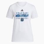 MIDLOTHIAN HIGH SCHOOL PANTHERS adidas Women's Short-Sleeve Pre-Game Badge of Sport Tee Front Thumbnail